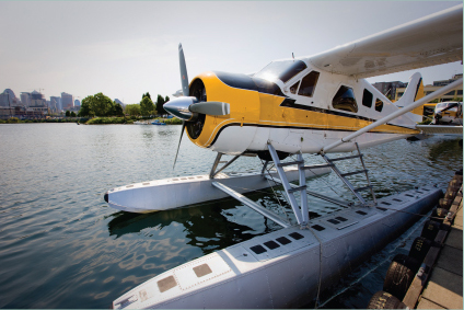 Image of seaplane taking off