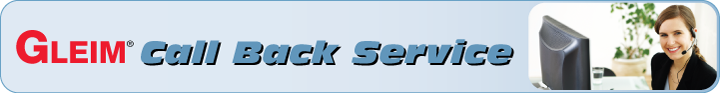 Gleim Call Back Service