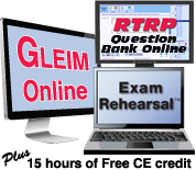 Gleim RTRP Review System (Gleim Online, Question Bank Online, Exam Rehearsal, and 15 hours of CE credit)