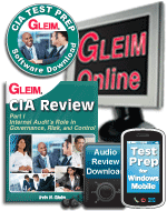 CIA Part I (Book, Test Prep Software Download, Audio CDs, Gleim Online, & Test Prep for Windows Mobile)