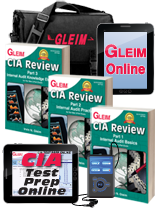 CIA Parts 1, 2, 3 Review System (Books, Test Prep Online, Audio Review, Gleim Online, & Exam Rehearsals) - New 3-Part Exam