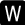A negative W symbol.