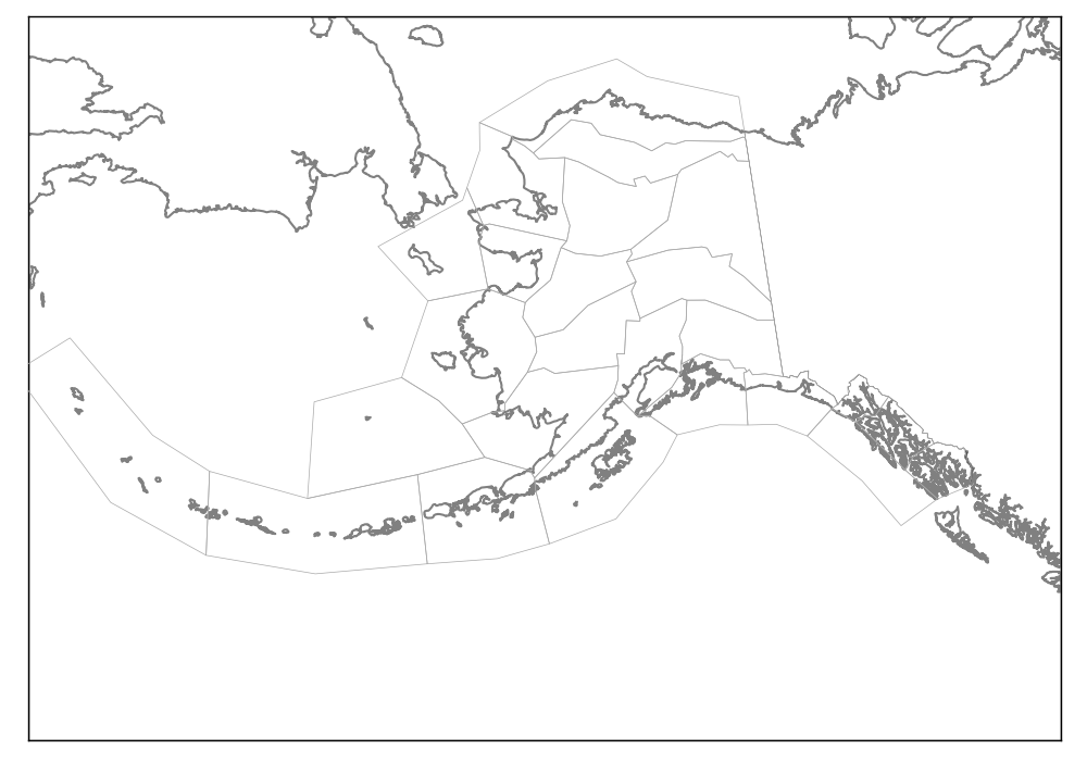 A graphic depicting the Alaska SIGMET and Area Forecast Zones.