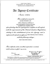 Air Agency Certificate