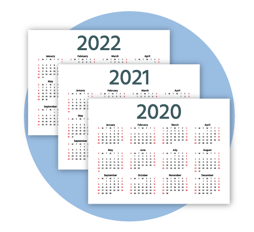 Three year calendar for a CIA exam study plan to pass within the eligibility period.