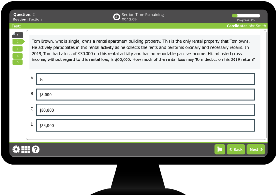 Example multiple choice question for Enrolled Agent exam study tips