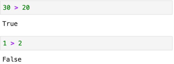 Booleans only give two results: true or false.