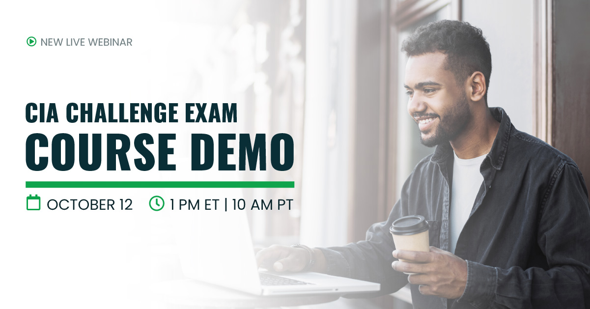 New Live Webinar | CIA Challenge Exam Course Demo | October 12 | 1pm ET