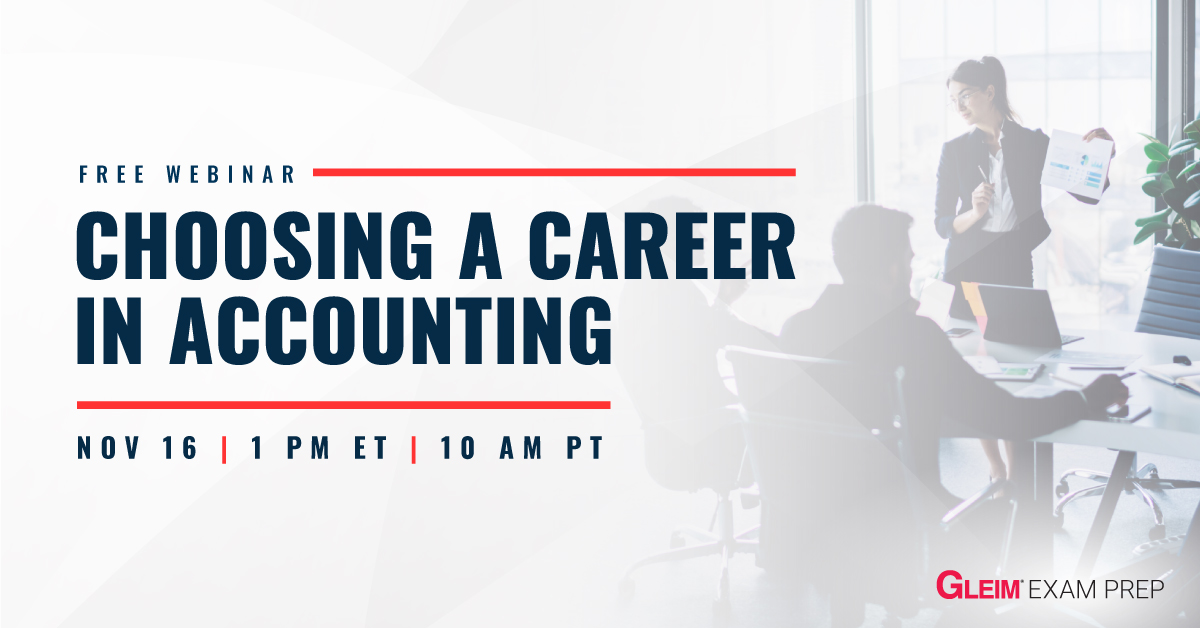 Free Webinar } Choosing a Career in Accounting | Nov 16 | 1pm ET