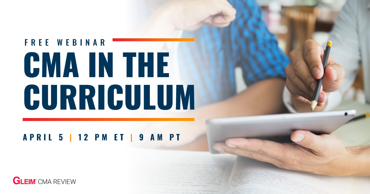 Free Webinar | CMA in the Curriculum | April 5 | 12 pm ET 9am PT