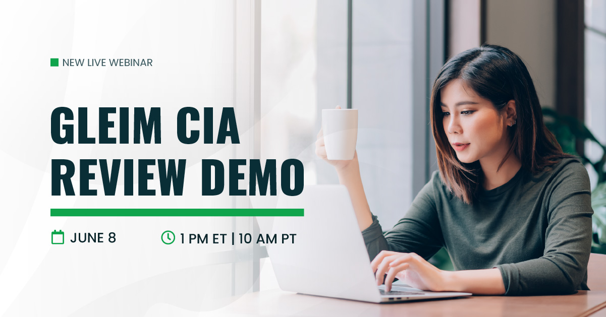 Gleim Premium CIA Review Demo | June 8 | 1 pm ET 10 am PT