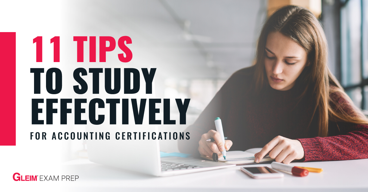 11 tips to Study Effectively for Accounting Certifications