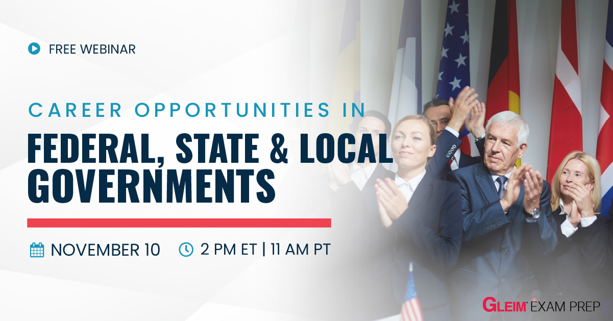 Career Opportunities in Federal, State, and Local Governments | November 10 | 2 pm ET | 11 am PT