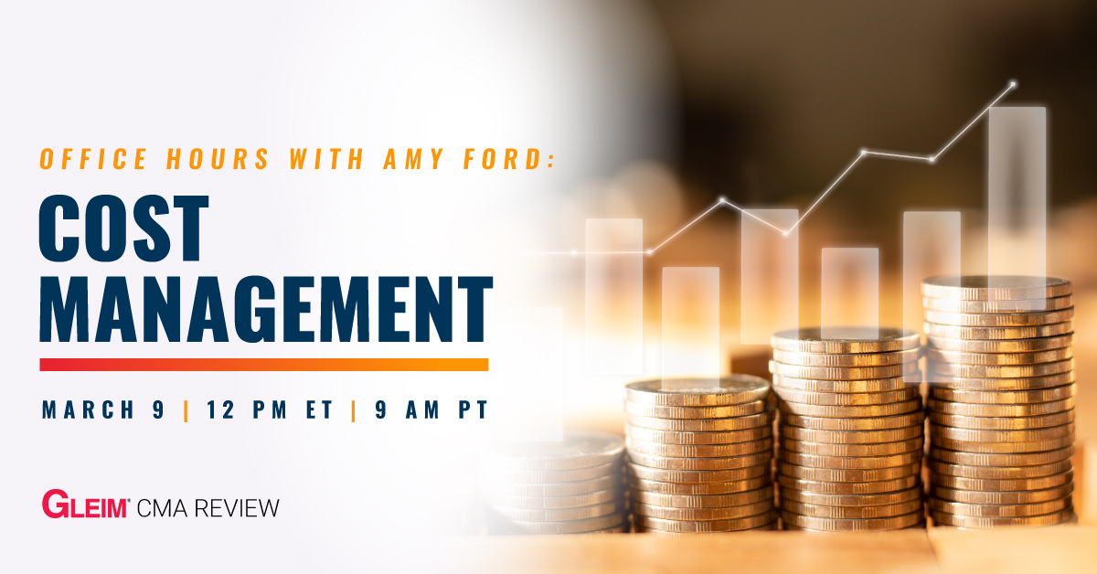 Office Hours with Amy Ford | Cost Management | March 9 | 12 PM ET | 9 AM PT