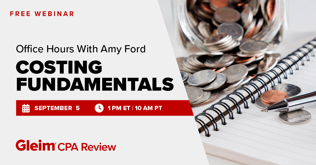 Free Webinar | Office Hours With Amy Ford | Costing Fundamentals | September 5th | 1 PM ET, 10 AM PT