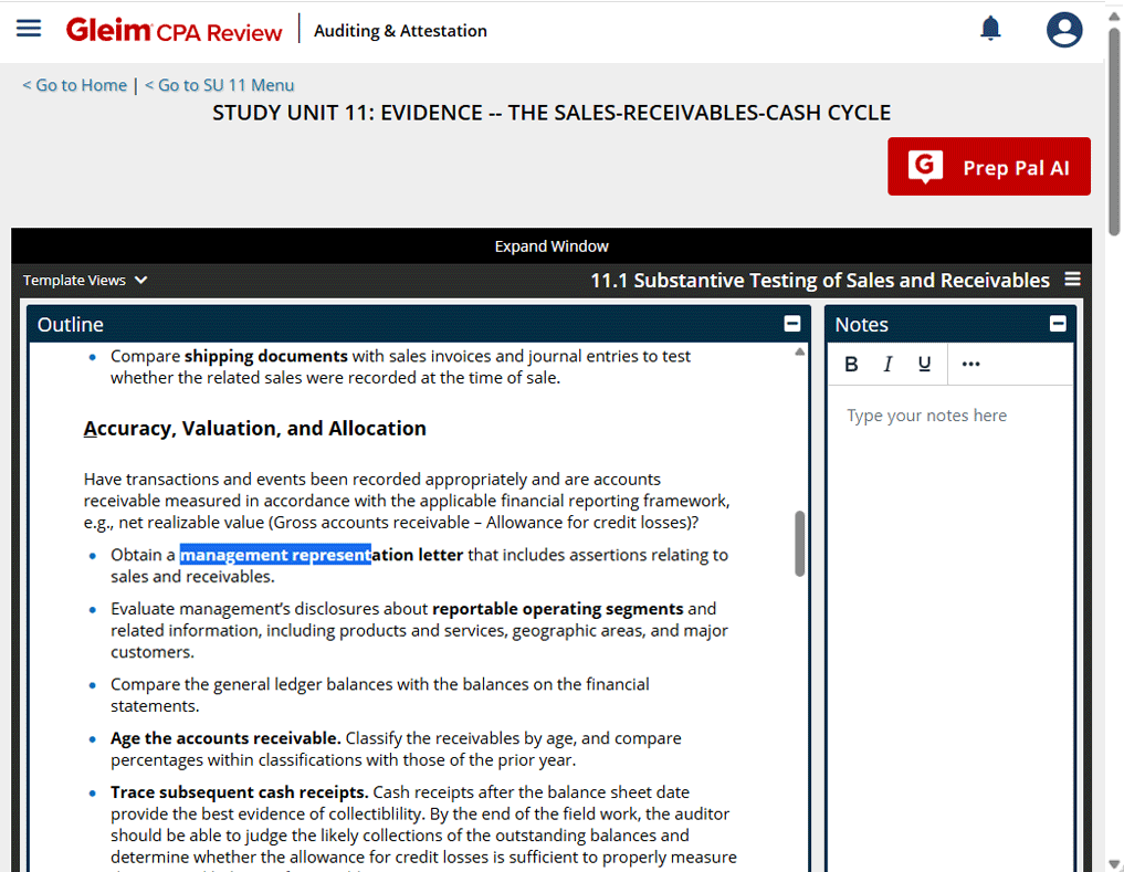 Animated GIF showcasing Prep Pal's "Define" prompt in action.