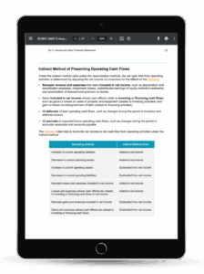 Tablet screen showing Gleim FMAA Digital Book outline